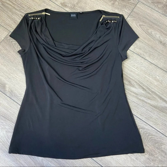 Saks Fifth Avenue  Black Label Cowl Neck Blouse - Picture 5 of 13